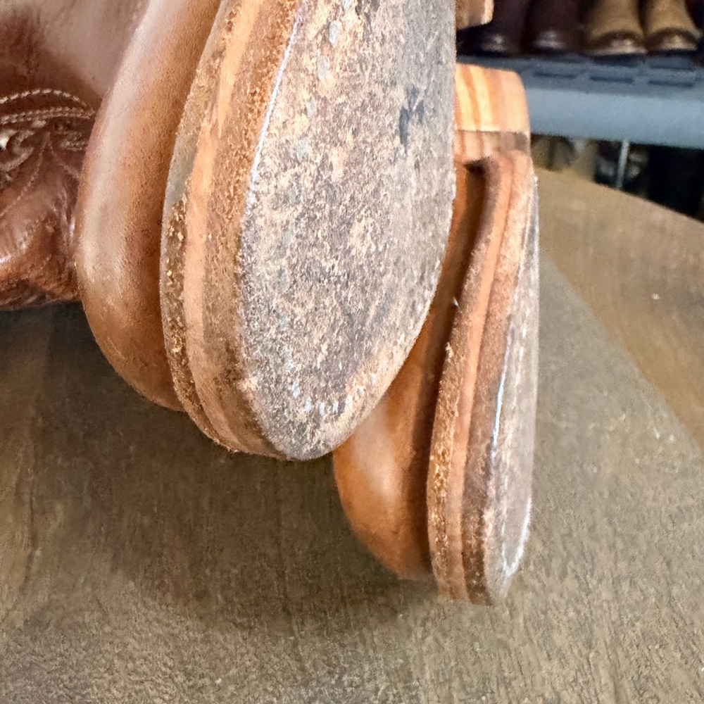 Frye Austin Flower Cutout Leather Campus Boots - Picture 8 of 9